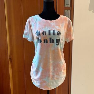 NWT Small Maternity Graphic Tee Tie Dye